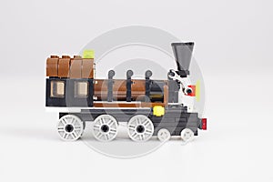 Train Toy Made Of Blocks