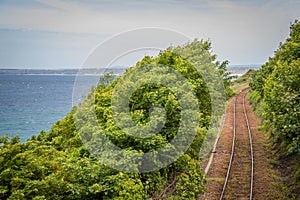 Train Track Along Coast