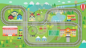 Train track play placemat HD