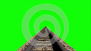 Train Tracks 3D Animation Green Screen