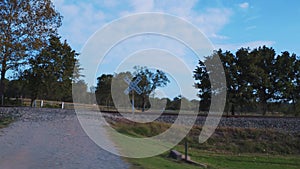 Train tracks along the historic Route66 in Oklahoma