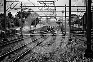 Train tracks in Amsterdam