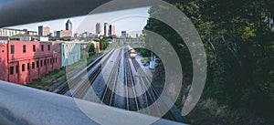 Train tracks Atlanta Skyline Cityscape