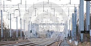 Train tracks near to Crewe, Cheshire photo
