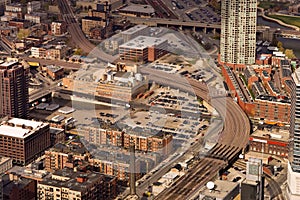 Train tracks in Chicago