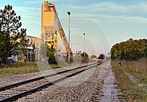 Train tracks and conveyor