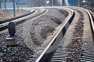 Train tracks curve