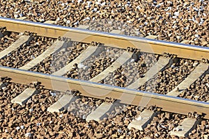 Train Tracks in depot - detail