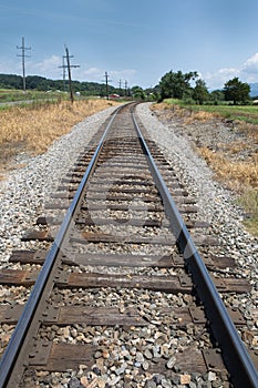 Train tracks in Luray, Virginia.