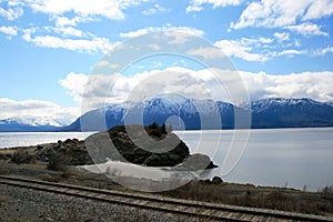 Train Tracks Passing Beluga Point Lookout