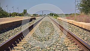 Train tracks point of view