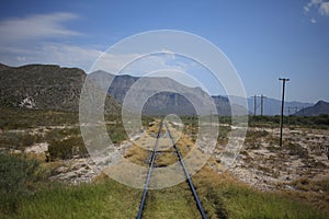 About the train tracks photo