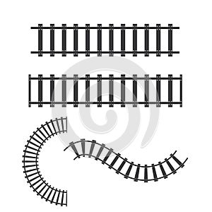 Train tracks vector icon design