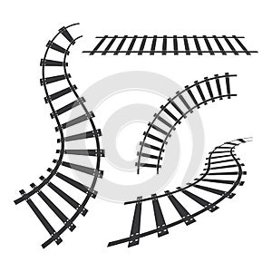 Train tracks vector icon design