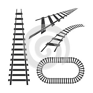 Train tracks vector icon design