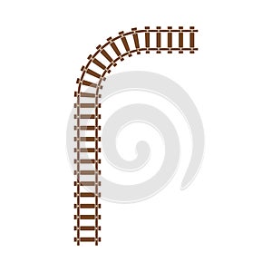 Train tracks vector icon design