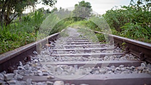 train tracks in the village