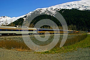 Train on Trans Alaska Railroad
