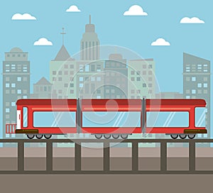 train transport city night