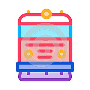 Train transport icon vector outline illustration