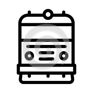 Train transport icon vector outline illustration