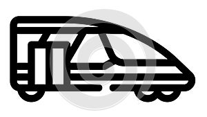 train transport line icon animation