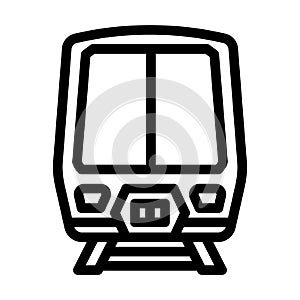 train transport vehicle line icon vector illustration