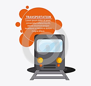Train transportation vehicle travel, vector