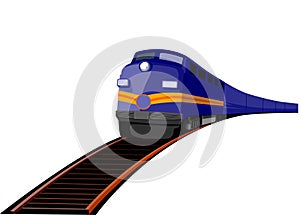 El tren viajar sobre el pistas 