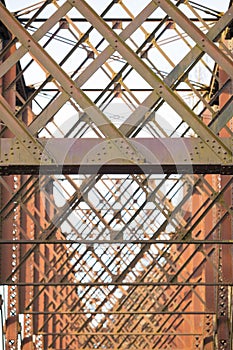 Abstract Train Trestle Bridge Supports