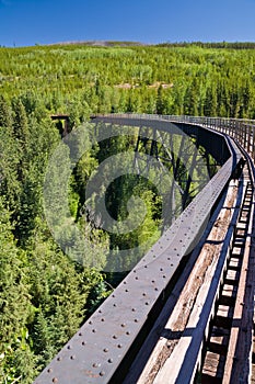 Train trestle on the Kettle Valley Railway near Kelowna, British