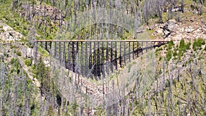 Train trestle on the Kettle Valley Railway near Kelowna, Canada
