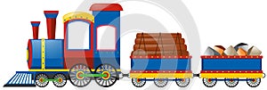 Train and two carraige carts