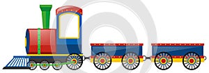 Train and two wagon carts