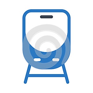 Train vector glyph color icon