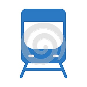 Train vector glyph color icon