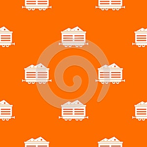 Train waggon with coal pattern seamless