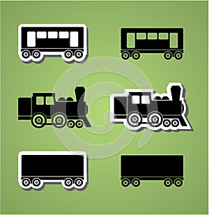 Train and wagon silhouets