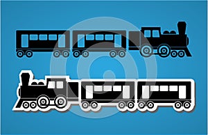Train and wagon silhouets