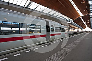 Train waiting in trainstation