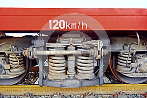 Train wheel on a track