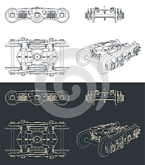 Train wheelbase blueprints