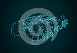Train wheelbase illustration