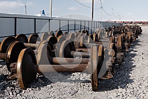 Train wheels for recycling