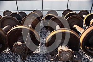 Train wheels for recycling