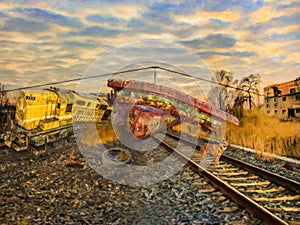 Train wreck Train Yard