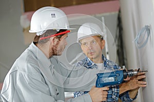 Trainee electricians learning their trade