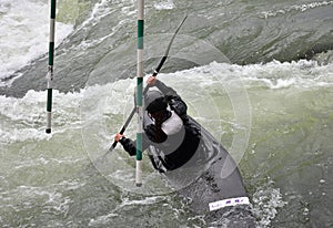 Trainig wild water near Bratislava,Slovakia