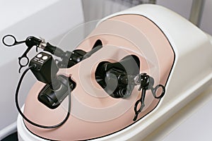 Training apparatus for laparoscopy. Laboratory for surgery.