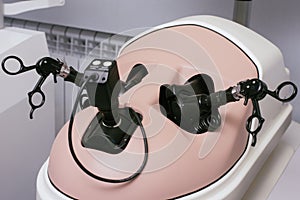 Training apparatus for laparoscopy. Laboratory for surgery.